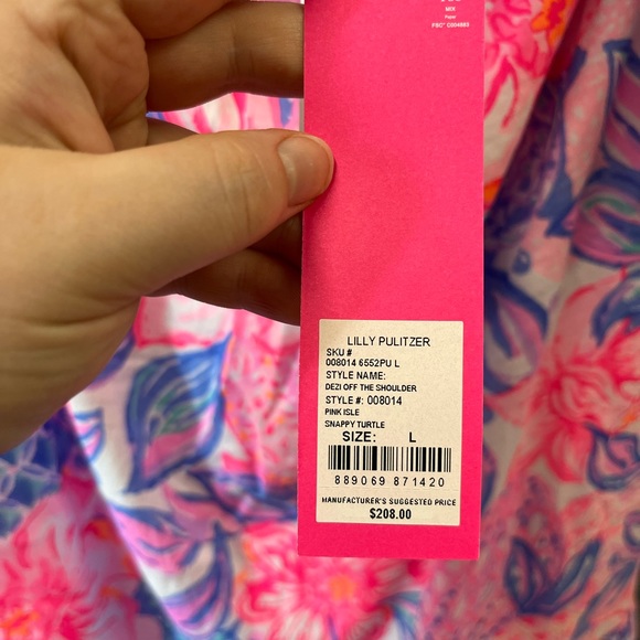 NWT LILLY PULITZER Dezi Off-The-Shoulder Maxi Dress - Picture 4 of 12